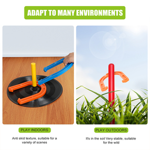 Utdoor-orseshoes de goma, 4 dow, 2 egegs 2 Rubber ATS 2 Red plástica - Product Image 6