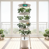 HydroBlue LED Vertical Garden Self Watering Planter Smart Indoor Home Hydroponic Kit Automated Spray Irrigation Cabinet Light.