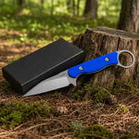 Couteau de chasse Tunafire GT0195, outil de survie en plein air EDC, lame en acier 14C28N, manche en G10, couteau à lame fixe pour l'extérieur