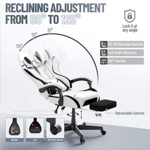 <span class=keywords><strong>Chaise</strong></span> de jeu pour adultes Silla <span class=keywords><strong>Gamer</strong></span> <span class=keywords><strong>Top</strong></span> Racing avec repose-pieds, grand ordinateur pivotant en PVC, livraison complète européenne gratuite, 350lbs - Product Image 3