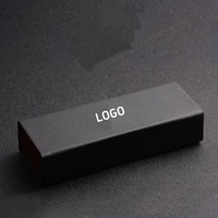 Étui à lunettes personnalisable, boîte en papier rectangulaire Sky Earth Cover, emballage extérieur en cuir PU brossé effet litchi pour le rangement