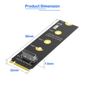 محول M.<span class=keywords><strong>2</strong></span> NVMe Key-M Oculink أنثى SFF-8612 PCIe 4.0 للحواسيب المحمولة مع دعم DOCK-OC4 و NVMe - Product Image 3