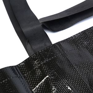 Reusable Grocery Shopping <b>Bags</b> Laminated Eco Non Tote Rpet <b>Black</b> Pp Woven <b>Bag</b> With Custom Logo - Product Image 4