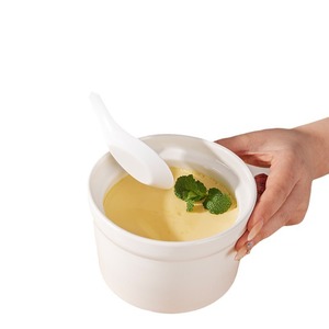 <b>Ceramic</b> Double Boiler Lidded Stew Pot Small Size For Soup Egg Custard Bird's Nest Steaming Household Use - Product Image 5