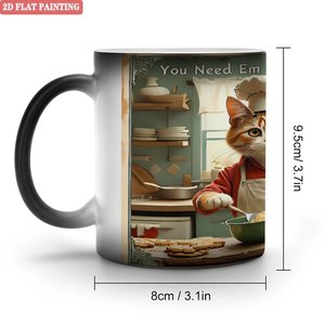 Frosted Black 11oz <b>Ceramic</b> <b>Mug</b> Heat Changing Magic Cup For Work Colleague Gift - Product Image 1