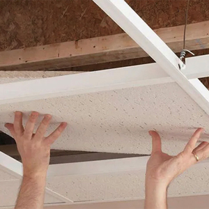 Trần âm thanh hấp thụ âm thanh khoáng sản fibre khoáng sản len Trần Hội Đồng Quản trị 2x4ft sợi khoáng Acoustic đục gạch Trần - Product Image 6