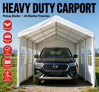 Abri de voiture extérieur en tente avec structure en acier, imperméable, anti-poussière, pare-soleil, isolation thermique, facile à utiliser