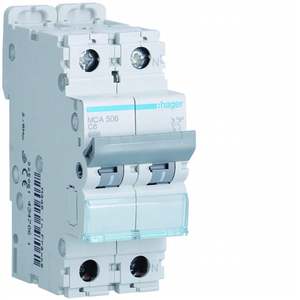 MCA506 Personalizzabile con Interruttore Automatico Miniaturizzato Hagers 6000A 10kA 1P+N curva C 6A 2M - Product Image 1
