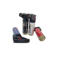 Briquet torche à l'épreuve du vent de conception personnalisée pour bougies cheminées feux de camp mini briquet à gaz multi-usages