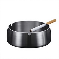 Asbak Stainless Steel Grosir Langsung dari Pabrik untuk Rumah, Hotel, Warnet, KTV; Hadiah Kreatif Tahan Angin dan Tahan Jatuh