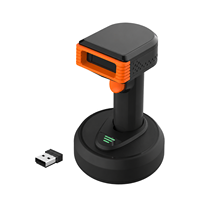 Lecteur de codes-barres sans fil 2D professionnel, lecteur de codes QR 1D/2D, base de charge, interface USB2.0, sans fil 2.4G, pour la vente au détail et les points de vente