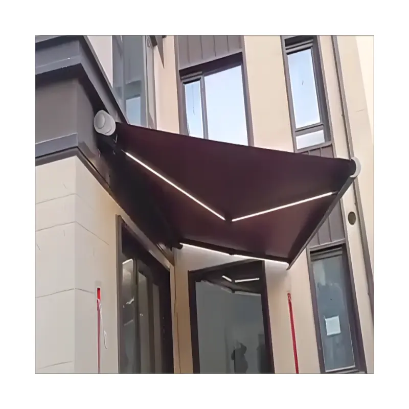 Auvent motorisé automatique auvent à bras pliant rétractable en aluminium pour patio balcon fenêtre porte terrasse