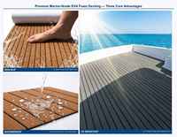 Tapis de sol en mousse EVA personnalisé pour yacht, antidérapant, résistant aux UV, revêtement de pont marin, tapis de bateau imperméable, imitation teck, tapis de sol pour camping-car