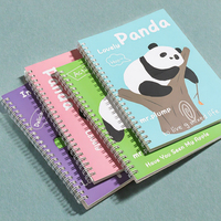 Cuaderno Espiral A5 con Diseño de Dibujos Animados, 60 Hojas, Diario Suave con Líneas Horizontales, Encuadernación Cosida con Hilo, Regalo para Primaria