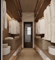 Armoire moderne et durable en bois avec éclairage LED, système de meubles de chambre écologique