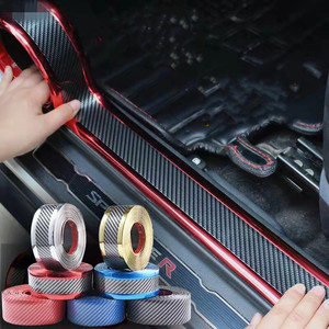 <span class=keywords><strong>Protezione</strong></span> della <span class=keywords><strong>protezione</strong></span> del davanzale della porta del battitacco dell'automobile della striscia della modanatura del cromo automatico della fibra del carbonio - Product Image 2