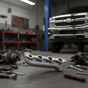 Colector de escape turbo fundido T4 de 2.5 pulgadas para Chevrolet Silverado y GMC Sierra 1500 LS 1999-2013 - Product Image 2