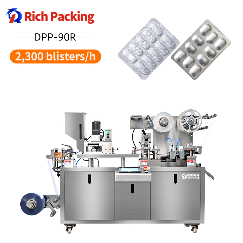 DPP 80 90 Voll automatische kleine Blister verpackungs maschine Hersteller Mini Tablet Kapsel Blister verpackungs maschine Zum Verkauf