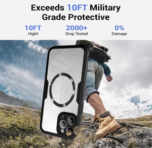 <span class=keywords><strong>Coque</strong></span> de téléphone magnétique 360° transparente intégrale <span class=keywords><strong>avant</strong></span> et arrière pour <span class=keywords><strong>iPhone</strong></span> 17 16 15 <span class=keywords><strong>11</strong></span> 12 13 14 <span class=keywords><strong>Pro</strong></span> <span class=keywords><strong>Max</strong></span> avec protection d'écran en silicone et acrylique - Product Image 3