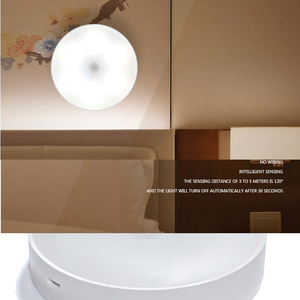 3500K 3000K 4 pouces 5v 6 10 <span class=keywords><strong>Led</strong></span> capteur Intelligent Auto Acxrylic Rechargeable ronde veilleuse avec interrupteur <span class=keywords><strong>détecteur</strong></span> <span class=keywords><strong>de</strong></span> <span class=keywords><strong>mouvement</strong></span> - Product Image 3