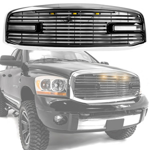 Parrilla Delantera Big Horn II Negra Cromada con 3 LED para RAM 1500 06-08, 2500 06-09, 3500 - Product Image 4