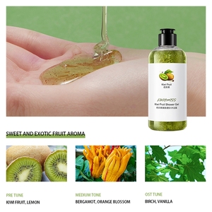 Gel <span class=keywords><strong>Douche</strong></span> Exfoliant Corps aux Fruits Naturels, Gomme Corps Revigorant, Nourrissant et Blanchissant, Crème de Soin à la Nicotinamide, Prêt à Expédier - Product Image 6
