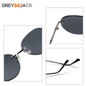 Gafas de sol Greyjack con montura redonda, unisex, montura metálica, UV400, lentes de PC ligeras de color dorado, gafas de sol de clase 2 - Product Image 1