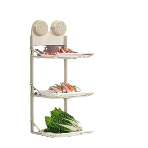 Étagère de rangement murale à ventouse, rectangulaire, en PP, facile à nettoyer, organisateur de cuisine - Product Image 2