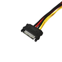 Cable adaptador de alimentación IDE a SATA, divisor macho de 15 pines a doble hembra de 15 pines para fuente de alimentación HDD/SSD