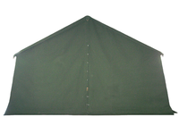Tente de camping durable en toile, grande capacité (10-20 personnes), imperméable, verte, avec poteaux en acier métallique