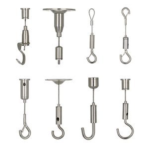 Kit <span class=keywords><strong>de</strong></span> suspension <span class=keywords><strong>de</strong></span> câble en acier inoxydable avec pince à câble et crochets - Product Image 3