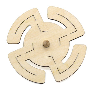 Wooden Spinning Top <b>Diy</b> <b>Kit</b> Geometric Shape Manual Control For Kids Science Education Toy 2 Piece Package - Product Image 3