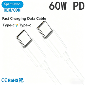 <span class=keywords><strong>C</strong></span>âble de charge rapide <span class=keywords><strong>USB</strong></span> <span class=keywords><strong>C</strong></span> vers <span class=keywords><strong>USB</strong></span> <span class=keywords><strong>C</strong></span> 60W 3A <span class=keywords><strong>Power</strong></span> <span class=keywords><strong>Delivery</strong></span> <span class=keywords><strong>PD</strong></span> pour iPhone Téléphone portable & Montre intelligente Matériel PVC - Product Image 1