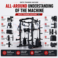 Équipement d'entraînement complet multifonctionnel Smith Gantry, équipement de fitness, machine d'entraînement pour squats et développés couchés pour salle de sport