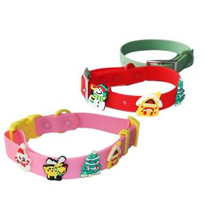 Hot Sale Großhandel Modedesign Wasserdichte verstellbare PVC Haustier Hunde halsbänder mit DIY Charms - Product Image 1