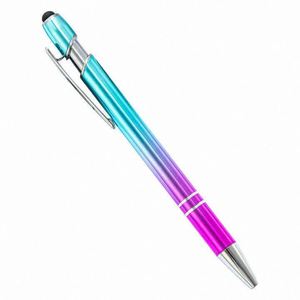 Promotional Bulk Multicolored Aluminum Ballpoint for <b>Stylus</b> <b>Pen</b> Soft Rubber Touch Screens Custom Logo Cheap Ball-point <b>Pen</b> - Product Image 6