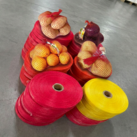 1000m buisvormige netrol HDPE Raschel gaas zak voor automatische knipmachine 4g 5g 6g PE zacht net voor aardappel ui fruit