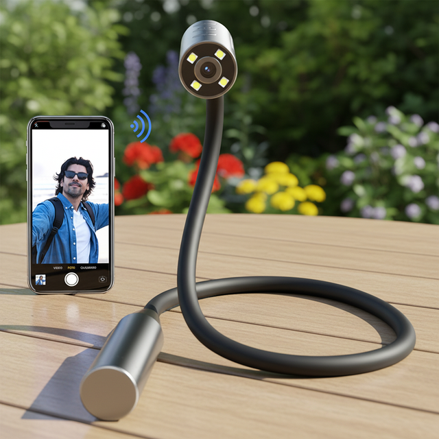 Aluminum Alloy Neckband Action Camera for Mobile Phone for Travel Cycling and Live Streaming Magnetic