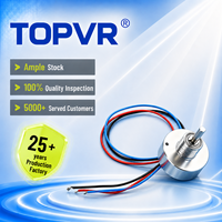TOPVR Potentiomètre à effet Hall à double roulement, sortie 5V, capteur d'angle à effet Hall sans contact 22mm, montage à bride rotative à 360° MA22