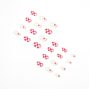 TSZS - Juego de 24 <span class=keywords><strong>Uñas</strong></span> Postizas <span class=keywords><strong>Cortas</strong></span> <span class=keywords><strong>Cuadradas</strong></span> de Moda, <span class=keywords><strong>Uñas</strong></span> Postizas de ABS de Cobertura Completa para Uso Diario - Product Image 4