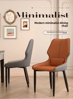 Chaise de salle à manger de luxe haut de gamme à prix de gros, design élégant en cuir pour la maison, les loisirs, l'hôtel, la table à thé ou les réunions - Chaise simple