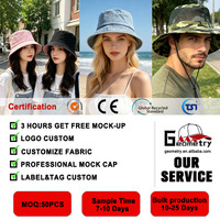 Topi Bucket katun ringan bordir Logo kustom untuk anak dan dewasa pola kartun sublimasi untuk penggunaan sehari-hari