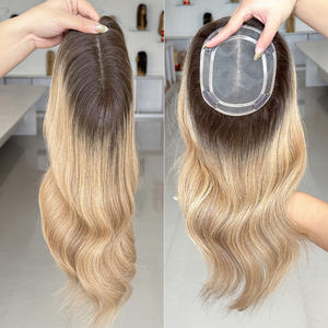 Topper capillaire prêt à expédier, Topper capillaire européen en cheveux humains, Topper mono 5*6 # B3-9-23 Couleur invisible respirante pour femmes - Product Image 4