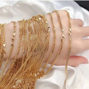 สร้อยคอทองคำแท้ 18k ลายเรขาคณิตคลาสสิกสไตล์ฮิปฮอปแบบไมอามี ยี่ห้อ Xinfly สำหรับผู้ชายและผู้หญิง - Product Image 2