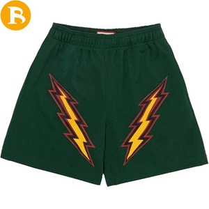 Vente en gros de shorts de basket-ball en polyester à taille élastique avec logo personnalisé pour hommes - Product Image 6