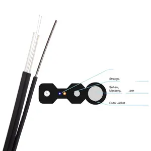 Fiber Optical Drop Cable 1Core 2Core Asu Flat Indoor Outdoor Fibra Optica LSZH Jacket FTTH Fiber to The Home