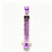 Seringue d'alimentation vétérinaire jetable de 5 ml sans aiguille, distributeur oral pour animaux de compagnie avec embout en silicone