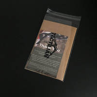 Sacs en plastique transparents BOPP auto-adhésifs non toxiques avec logo personnalisé, différentes tailles, emballage en cellophane OPP refermable pour vêtements, chaussures, fourrures