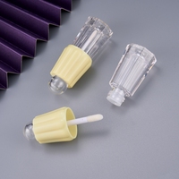 Tube de brillant à lèvres en forme de pudding, nouveau design, logo personnalisé, 2 ml, forme cône mignonne, flacon vide pour brillant à lèvres, fard à joues liquide, huile à lèvres