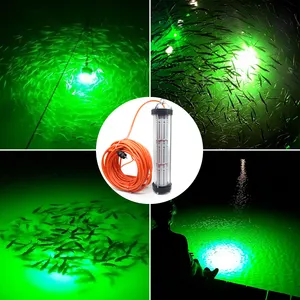 Lampu led memancing bawah air, cahaya memancing cumi-cumi 3000W lumen tinggi IP68 tahan air digunakan oleh sekolah ikan laut dalam